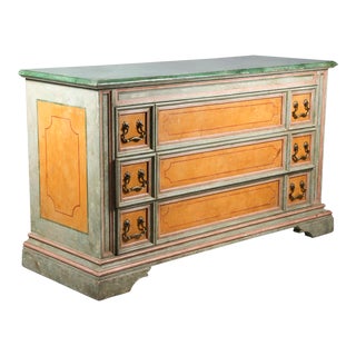 European Baroque Style Lacca Povera Chest, 19th Century For Sale