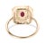 Not Yet Made - Made To Order Art Deco Ruby Halo Diamond Ring in 14k Gold Size 5.5 For Sale - Image 5 of 12