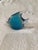 1970s Vincenzo Nason & Co Murano Glass Angelfish, Blue With Controlled Avventurina Copper Flake Strings, For Sale - Image 5 of 7