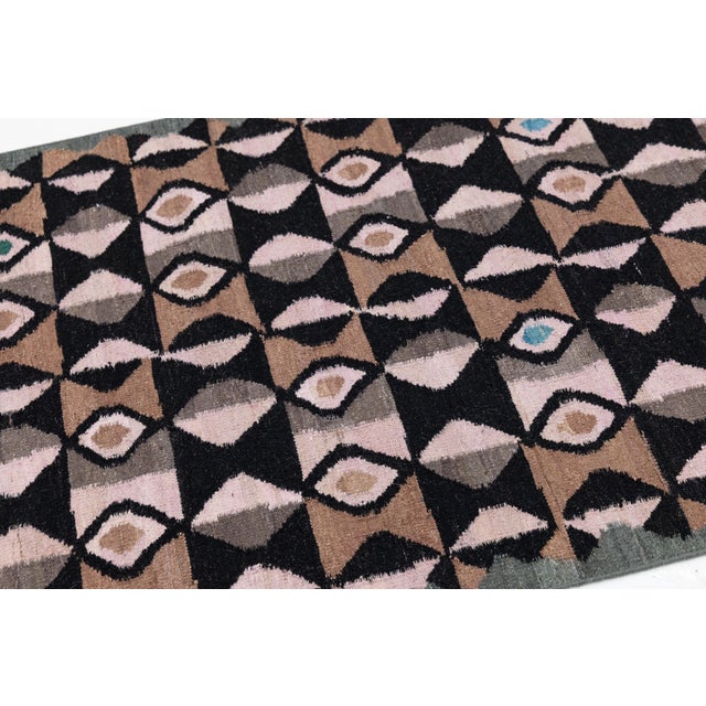 2020s Modern Handmade Kilim Wool Runner – Flatweave Abstract by Apadana For Sale - Image 5 of 10