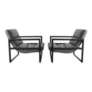 Milo Baughman 'Scoop' Chairs for Thayer Coggin circa 1955 - A Pair