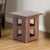 Brown Mission Solid Oak Square End Table With Cut Outs - Walnut (W1) For Sale - Image 8 of 8