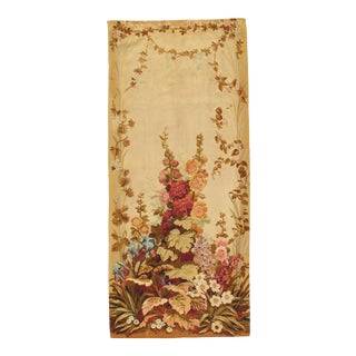 Antique 19th Century French Aubusson Tapestry, Handmade, Wall Hanging - 3'10"x8'7" For Sale