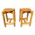 Vintage Pair of French Wood Stools For Sale
