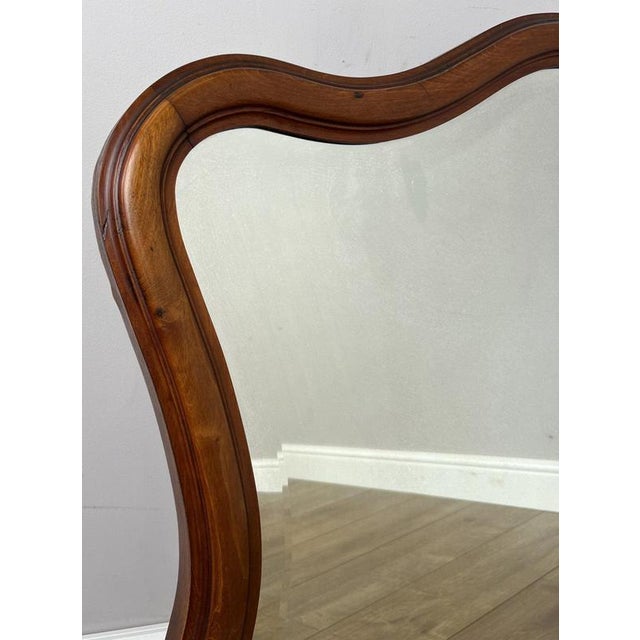 Antique French Walnut Ornate Wall Mirror For Sale - Image 3 of 11