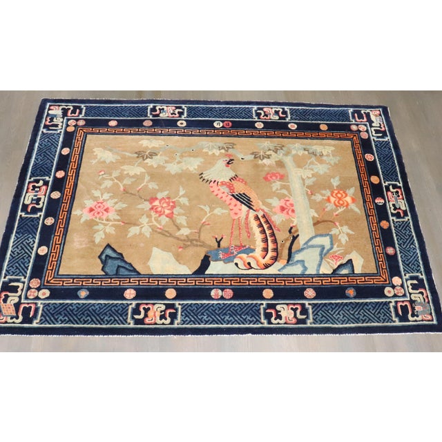 Early 20th Century Zabihi Collection Chinese Batou Pictorial Rug - 5'6" x 7'11" For Sale - Image 9 of 10