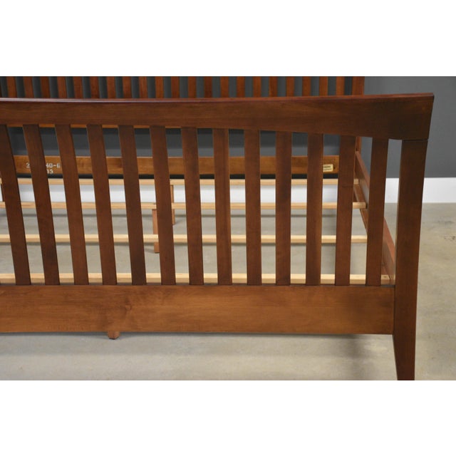 Wood 1990s Ethan Allen American Impressions King Cherry Bed For Sale - Image 7 of 9