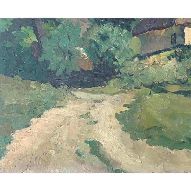 1970s Rural Landscape Painting Original by Artist Sokolrovsky G. 40-50 1970s For Sale - Image 5 of 6