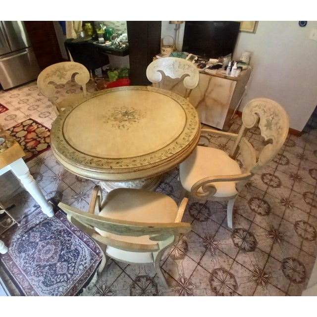 Vintage Pulaski Furniture Hand Painted Dining Set For Sale - Image 18 of 18