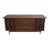 Walnut Credenza With Inverted Boomerang-Style Top and Original Chrome Pulls For Sale