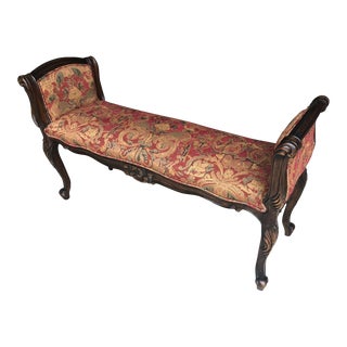 French Style Bench with Serpentine Legs For Sale