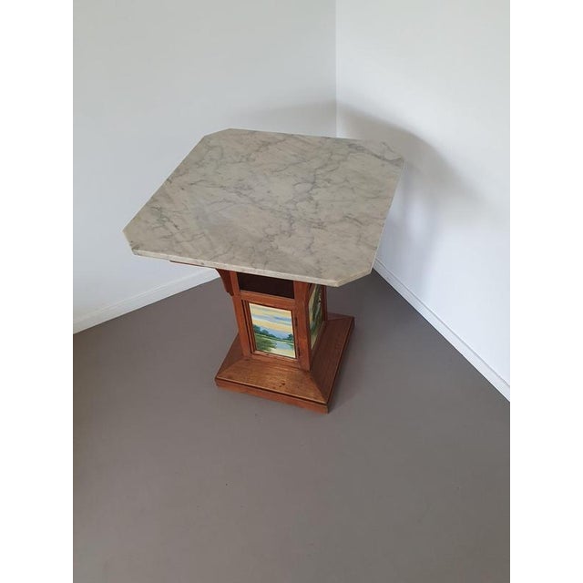 Indonesian Table with Marble Top For Sale - Image 13 of 13