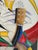 1990s Original Juan Quevedo Pop Cubism Geometric Guitarist Music Mixed Media Painting For Sale - Image 5 of 18
