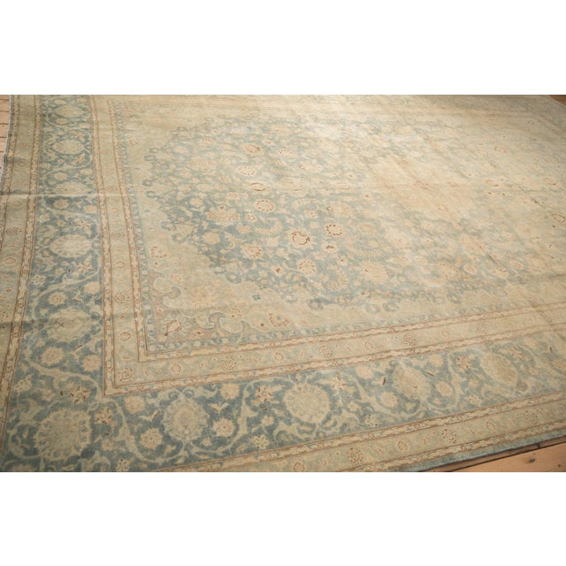 Old New House Vintage Distressed Kashan Carpet - 9'7" x 13'8" For Sale - Image 4 of 9