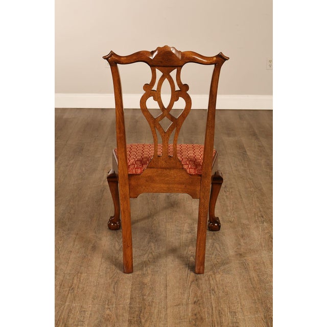 Stickley Chippendale Style Set of Four Mahogany Dining Chairs For Sale - Image 18 of 18
