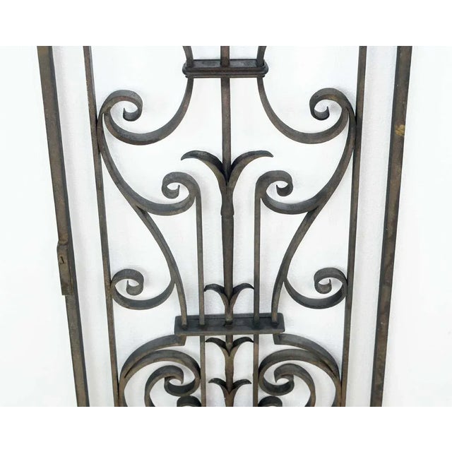 Mid 20th Century Reclaimed Scroll Urn Design Cast Iron Window Guard Panel For Sale - Image 4 of 12