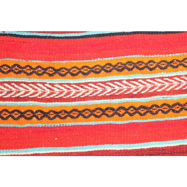 1970s Handmade Tribal Vivid Tones Kilim Rug - 7'10x4' For Sale - Image 12 of 13