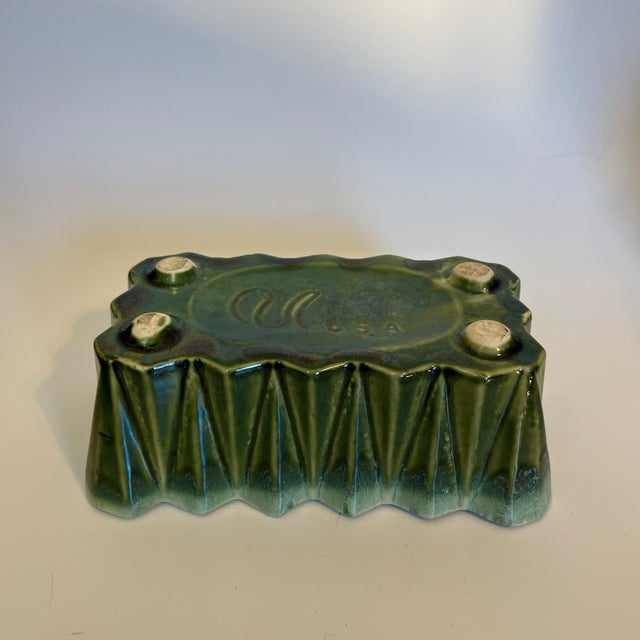 Ceramic Mid 20th Century Ceramic Green Glaze Planter For Sale - Image 7 of 9