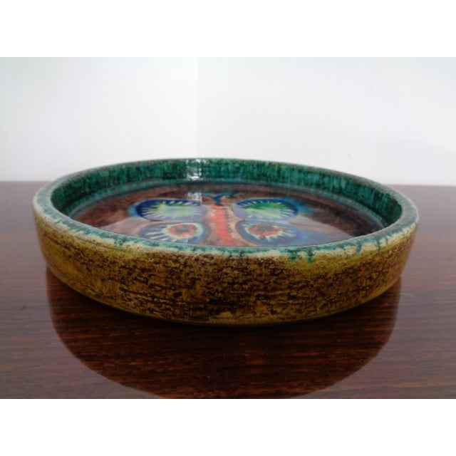 Majolica Butterfly Ceramic Bowl, 1960s For Sale - Image 3 of 12