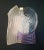 Vintage Italian wall light with a large clear and amethyst Murano glass shade hand blown in grooved texture / Made in...