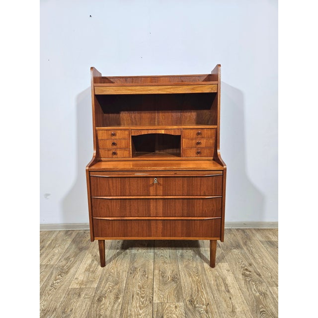 Vintage Danish Secretaire in Teak, 1960s For Sale - Image 9 of 18