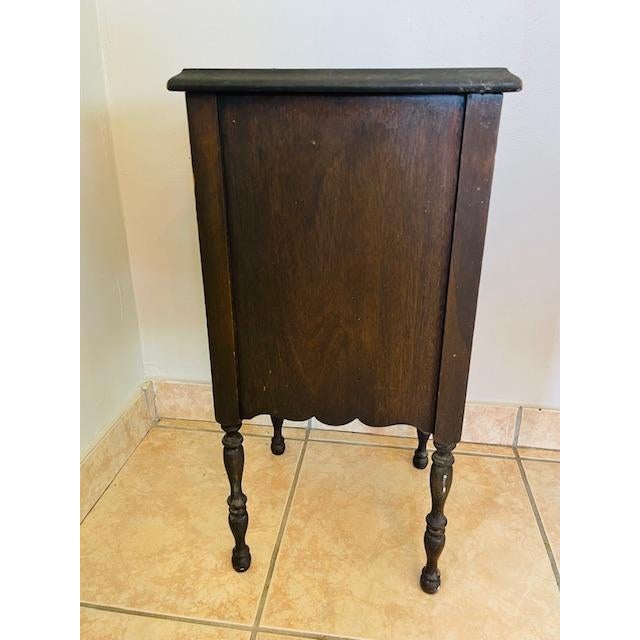 Handcrafted Copper Lined Wood Side Table W Pitcher Space For Sale - Image 11 of 18