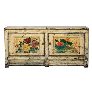 Antique C. 1880 Gansu Painted Buffet For Sale