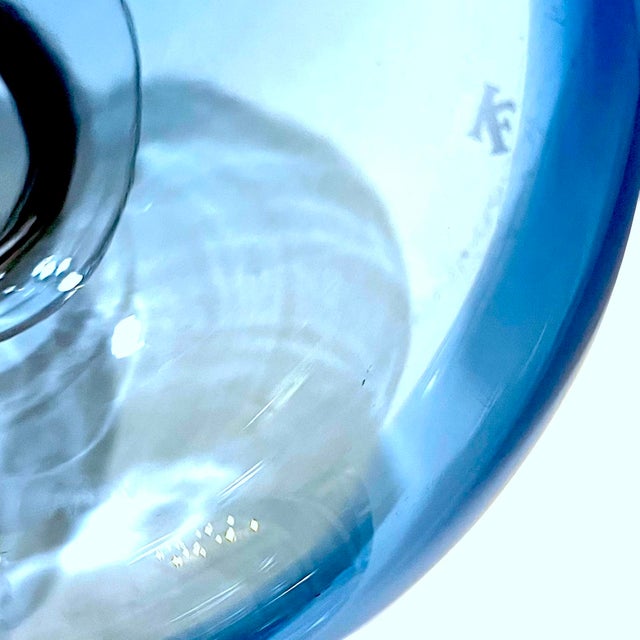 Transparent Rare Fenton Glass Katja Art Glass Vase Circa 1982 For Sale - Image 8 of 9