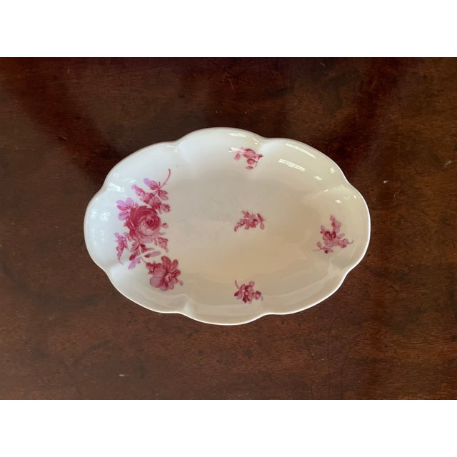 Purple Haviland Limoges Puce Floral Porcelain Soap Dish or Pin Tray for Hotel Ritz, Paris For Sale - Image 8 of 12
