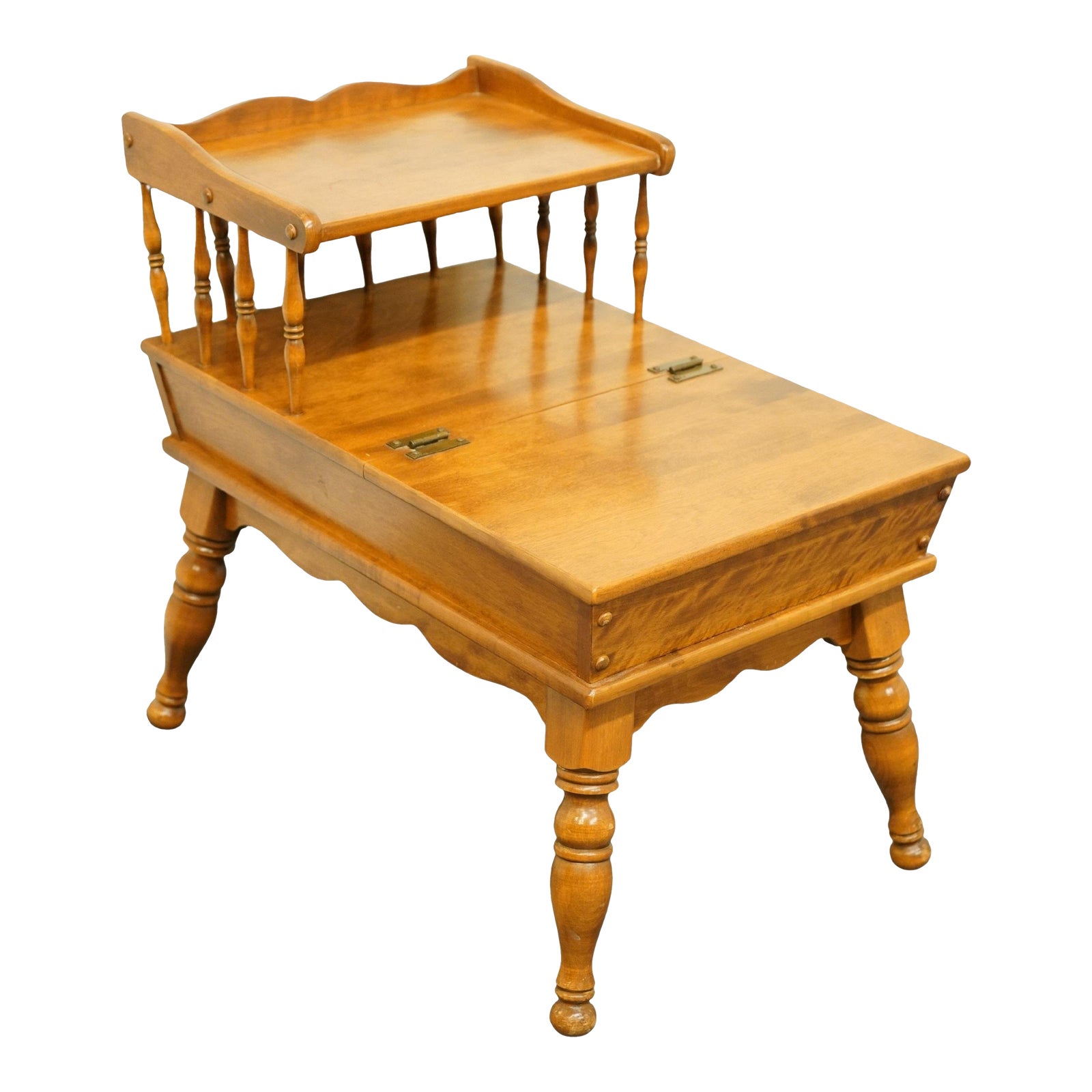 Ethan Allen Heirloom Nutmeg Maple 18x27" Accent Doughbox Step End Table 108582 Chairish