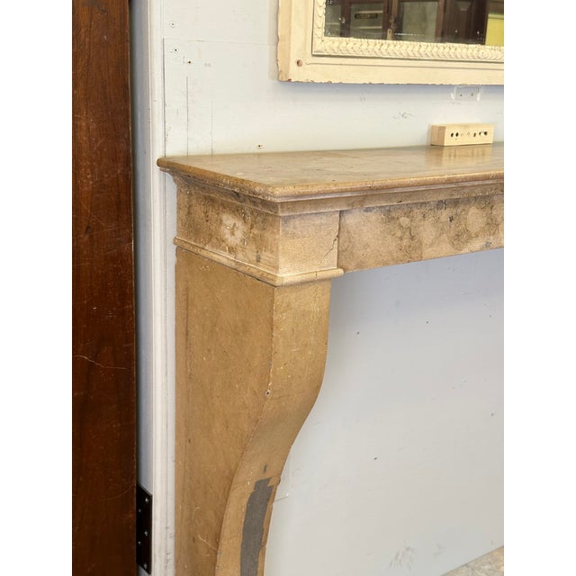 Early 20th Century Antique Natural Stone Fireplace Mantel For Sale - Image 5 of 14