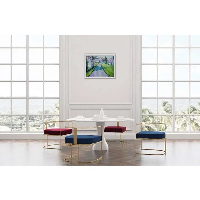 Quiet Places & Light — Modern Contemporary Landscape Original oil painting by L. Haas, 24 x 18 in unframed stretched...