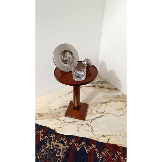 Mid-Century Modern Mid-Century Round Silver-Plated and Teak Picture Frame, Italy, 1970s For Sale - Image 3 of 18