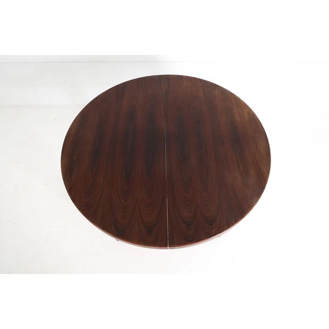 Chestnut Mid 20th Century Danish Modern Rosewood Dining Table For Sale - Image 8 of 13