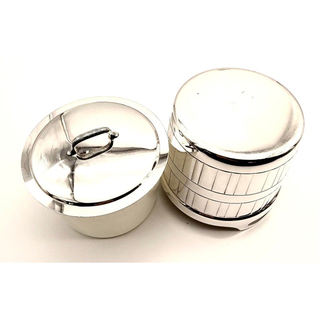 Metal Rare MCM Gorham Silver Plate Ice Bucket For Sale - Image 7 of 12