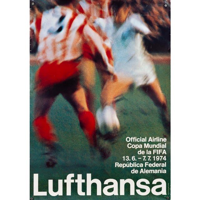 Lufthansa Fifa World Cup Poster, 1974 For Sale - Image 9 of 9