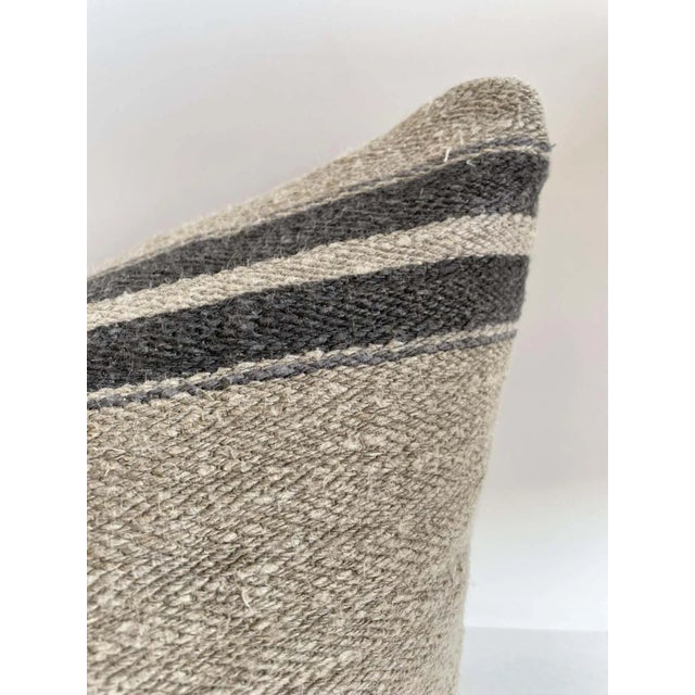 Vintage European Grain Sack Pillow With Insert For Sale In Los Angeles - Image 6 of 7