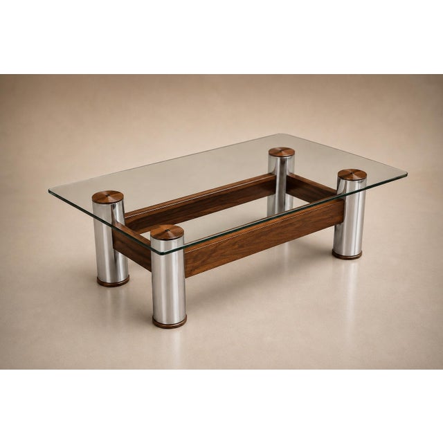 Brazilian Modern “Amelia” Coffee Table in Rosewood & Chrome-Plated Metal by Sergio Rodrigues, Brazil, 1965 For Sale - Image 13 of 17