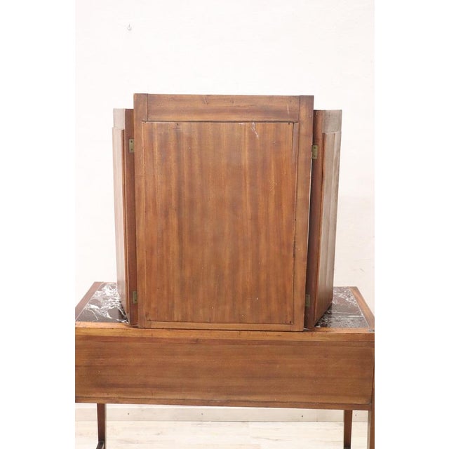 Brown Dressing Table in Cherry with Armchair, Set of 2 For Sale - Image 8 of 12