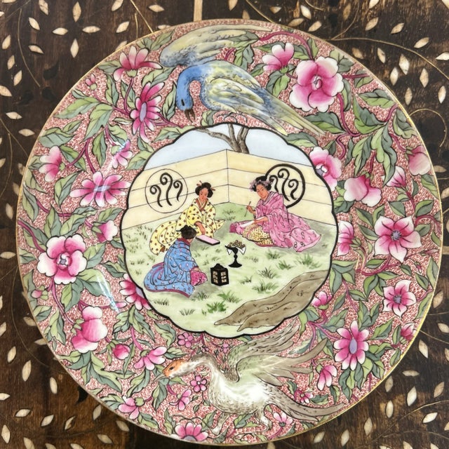John Pouyat Limoges France Chinoiserie Plates Set of 12 Signed For Sale In Miami - Image 6 of 10