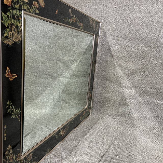 Beautiful Signed Reverse Painted LaBarge Mirror. Excellently crafted, this horizontal mirror signed and dated by T...