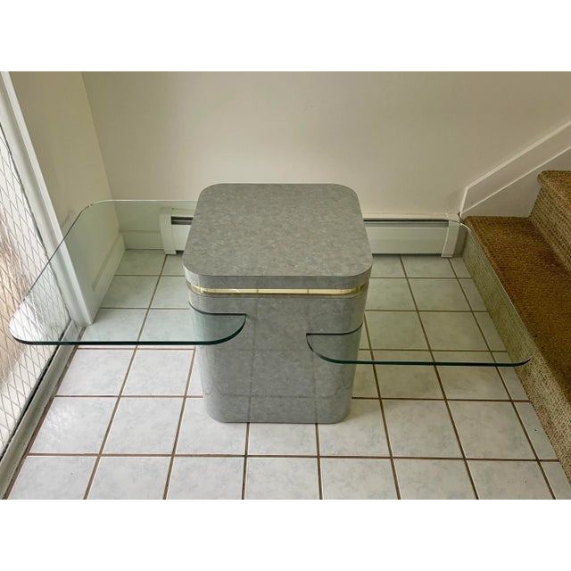 Brueton Postmodern Springer Style Tri-Level Console Table For Sale - Image 4 of 11