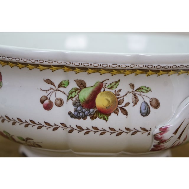 White Early 20th Century Copeland Spode England Rockingham Vegetable Serving Dish Soup Tureen For Sale - Image 8 of 18