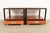 1950s Michael Taylor for Baker Furniture Mid-Century Hollywood Regency Cherry Wood Nightstands or End Tables, Pair For Sale - Image 5 of 14