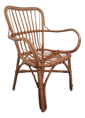 Vintage Bamboo Armchair, 1950s
