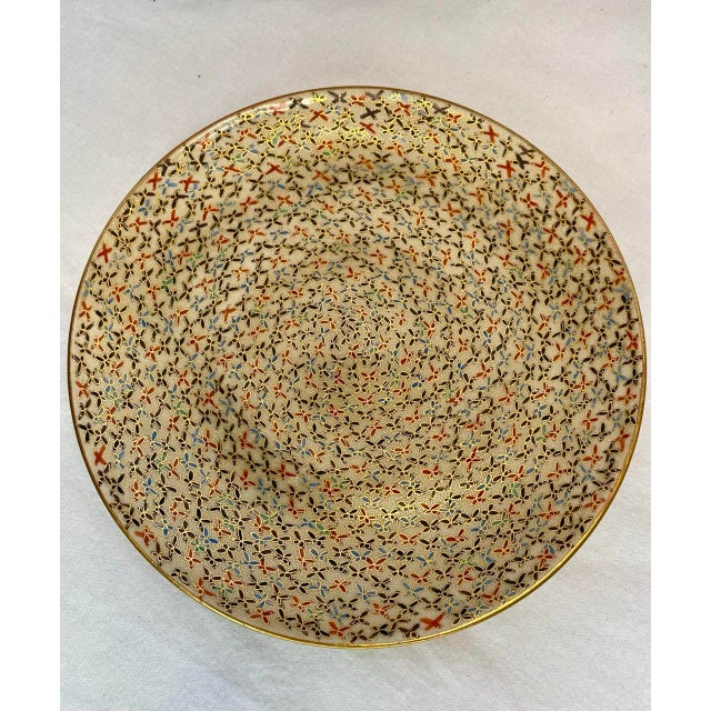 Gold Antique Japanese Satsuma Butterfly Tea Cup, Saucer & Plate – Set of 3 For Sale - Image 8 of 16