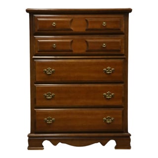 Bassett Furniture Solid Hard Rock Maple Colonial Early American 36" Chest of Drawers 5017-251 For Sale