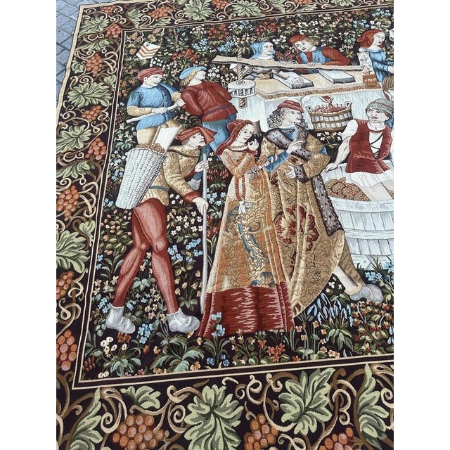 Aubusson Style Jacquard Tapestry, 1980s For Sale - Image 4 of 18