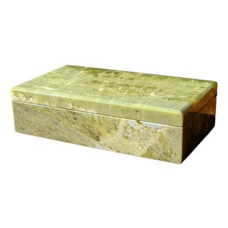 Antique Italian Green Marble Trinket Box from Henry Griffith & Sons, 1890s For Sale