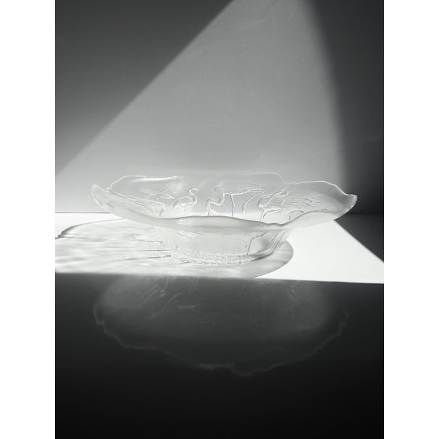 Glass Fruit Bowl with Flamingos by Walther Glas, Germany, 1980s, in Flawless conditions. Designed 1980 to 1989 I have...